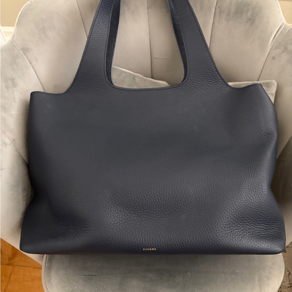 Cuyana System Two shades Blue Leather Tote-Perfect